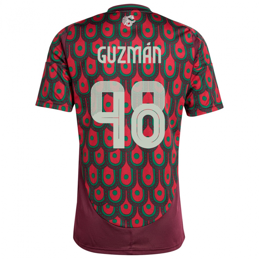 Kinderen Mexico Kinberly Guzman #98 Kastanjebruin Thuisshirt Thuistenue 24-26 T-Shirt