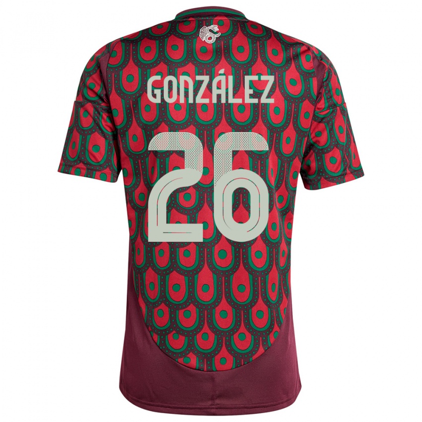 Kinderen Mexico Bryan Gonzalez #26 Kastanjebruin Thuisshirt Thuistenue 24-26 T-Shirt