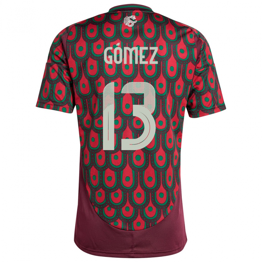 Kinderen Mexico Diego Gomez #13 Kastanjebruin Thuisshirt Thuistenue 24-26 T-Shirt