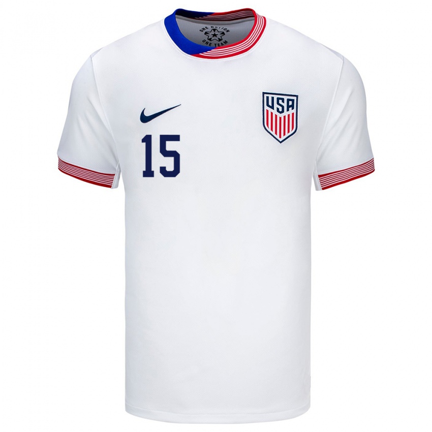 Kinderen Verenigde Staten Megan Rapinoe #15 Wit Thuisshirt Thuistenue 24-26 T-Shirt