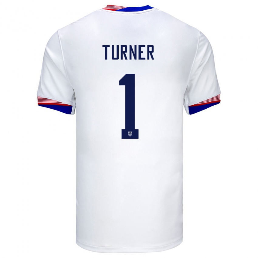 Kinderen Verenigde Staten Matt Turner #1 Wit Thuisshirt Thuistenue 24-26 T-Shirt