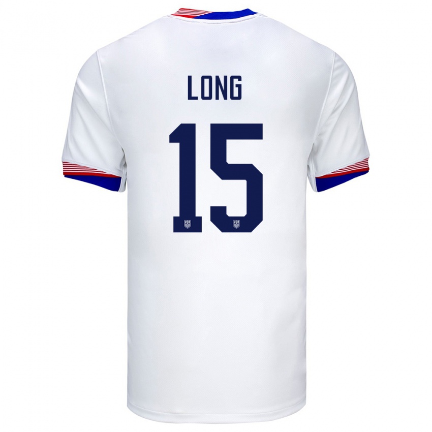 Kinderen Verenigde Staten Aaron Long #15 Wit Thuisshirt Thuistenue 24-26 T-Shirt