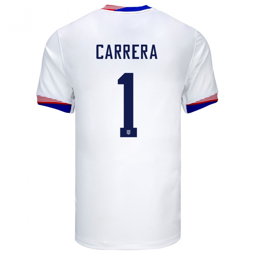 Kinderen Verenigde Staten Antonio Carrera #1 Wit Thuisshirt Thuistenue 24-26 T-Shirt