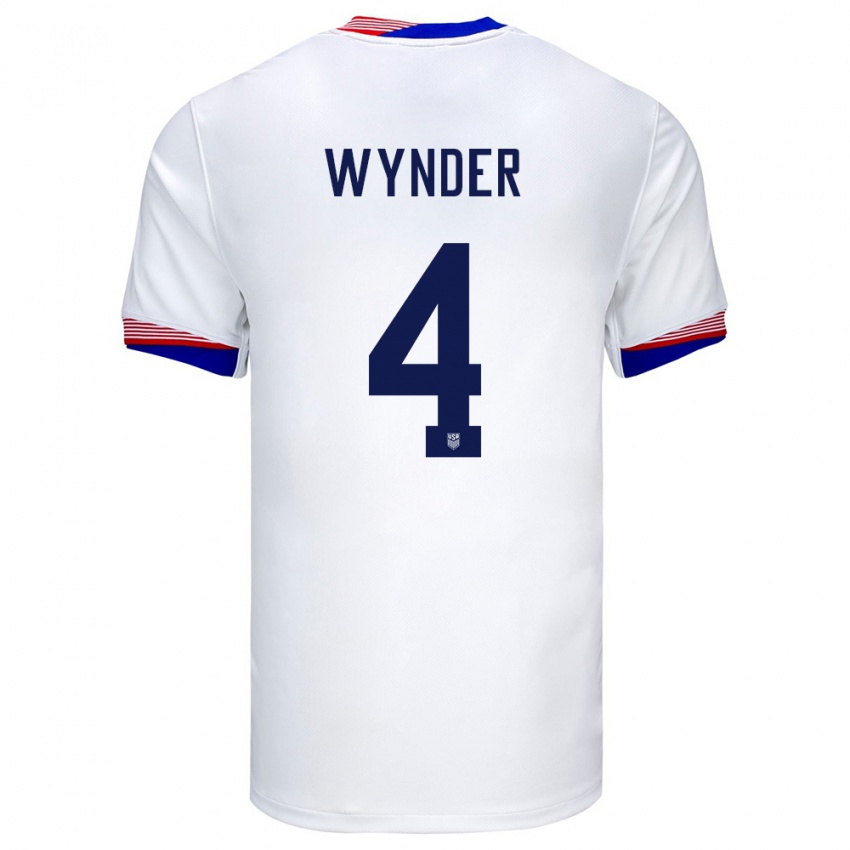 Kinderen Verenigde Staten Joshua Wynder #4 Wit Thuisshirt Thuistenue 24-26 T-Shirt