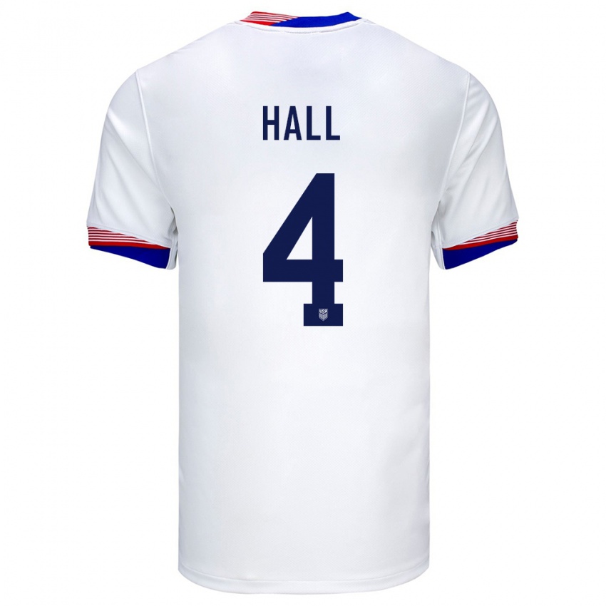 Kinderen Verenigde Staten Tyler Hall #4 Wit Thuisshirt Thuistenue 24-26 T-Shirt