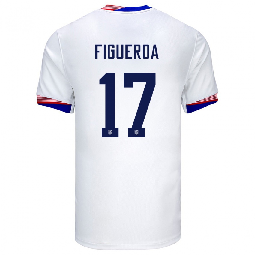 Kinderen Verenigde Staten Keyrol Figueroa #17 Wit Thuisshirt Thuistenue 24-26 T-Shirt