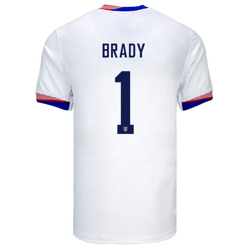 Kinderen Verenigde Staten Chris Brady #1 Wit Thuisshirt Thuistenue 24-26 T-Shirt