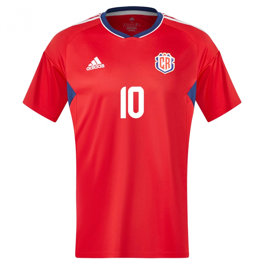 Kinderen Costa Rica Brandon Aguilera #10 Rood Thuisshirt Thuistenue 24-26 T-Shirt