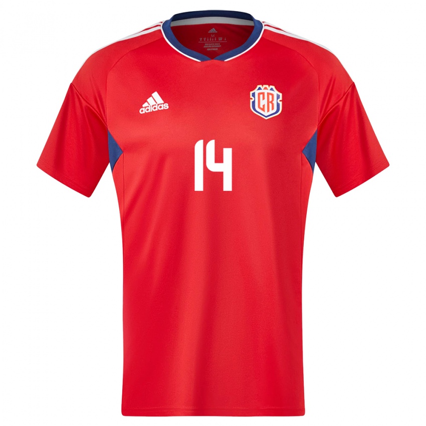 Kinderen Costa Rica Priscila Chinchilla #14 Rood Thuisshirt Thuistenue 24-26 T-Shirt