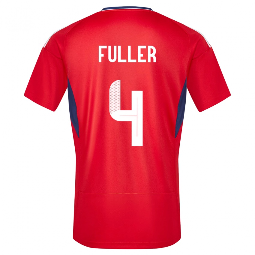 Kinderen Costa Rica Keysher Fuller #4 Rood Thuisshirt Thuistenue 24-26 T-Shirt