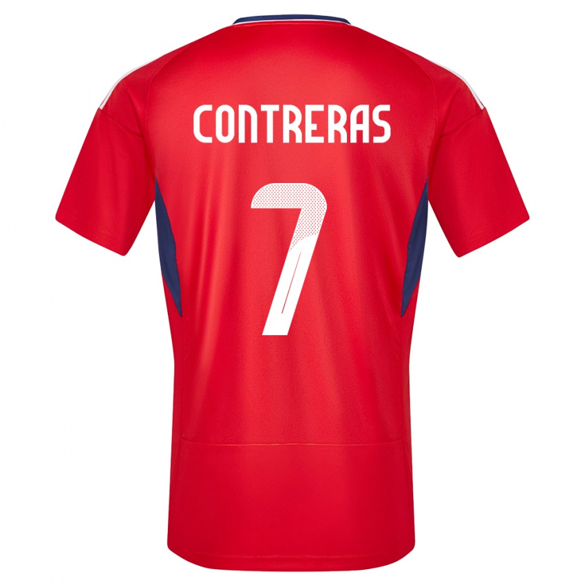 Kinderen Costa Rica Anthony Contreras #7 Rood Thuisshirt Thuistenue 24-26 T-Shirt