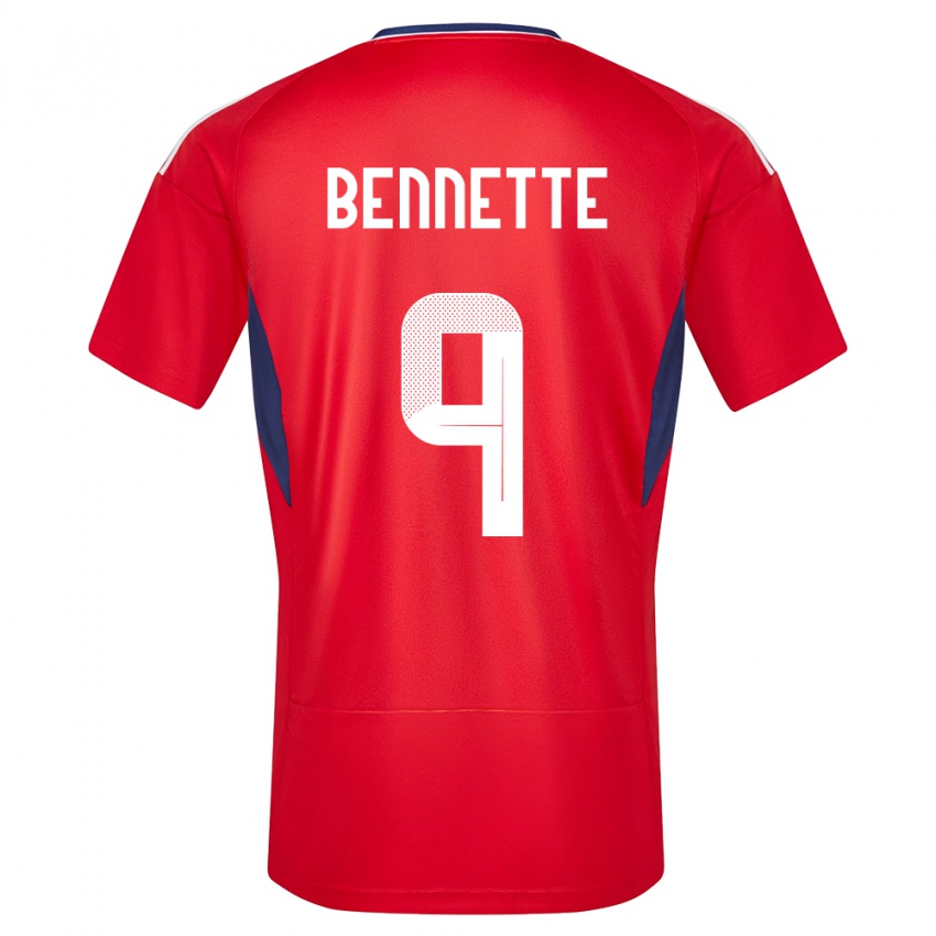 Kinderen Costa Rica Jewison Bennette #9 Rood Thuisshirt Thuistenue 24-26 T-Shirt