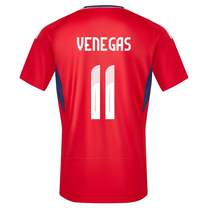 Kinderen Costa Rica Johan Venegas #11 Rood Thuisshirt Thuistenue 24-26 T-Shirt