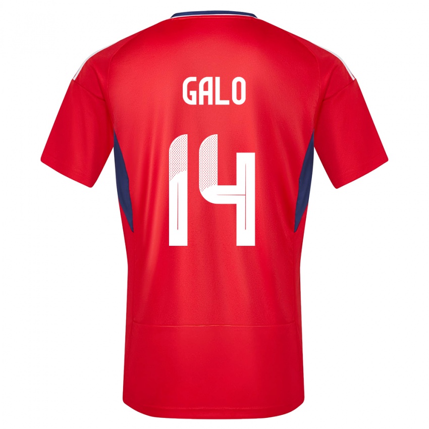 Kinderen Costa Rica Orlando Galo #14 Rood Thuisshirt Thuistenue 24-26 T-Shirt