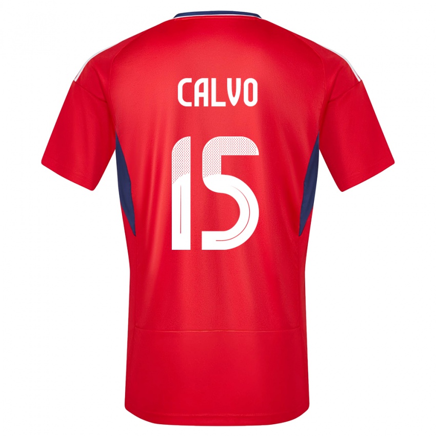 Kinderen Costa Rica Francisco Calvo #15 Rood Thuisshirt Thuistenue 24-26 T-Shirt