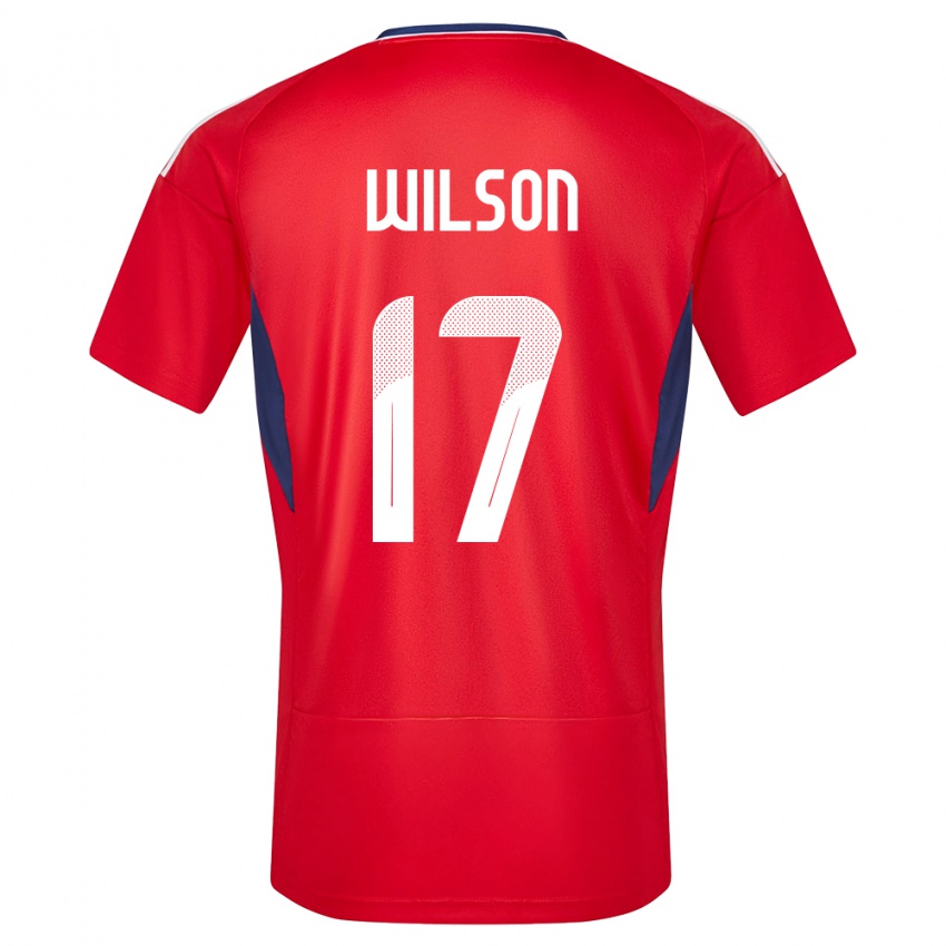 Kinderen Costa Rica Roan Wilson #17 Rood Thuisshirt Thuistenue 24-26 T-Shirt