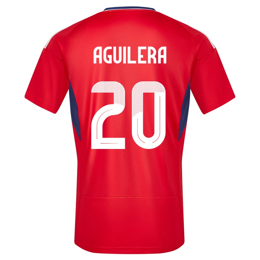 Kinderen Costa Rica Brandon Aguilera #20 Rood Thuisshirt Thuistenue 24-26 T-Shirt