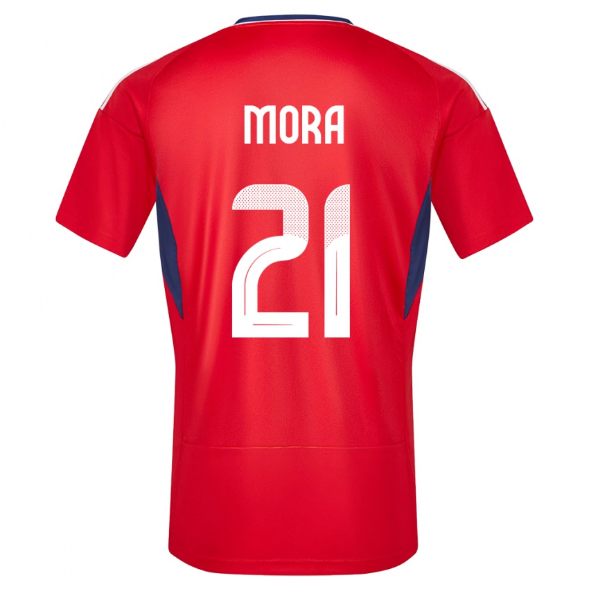 Kinderen Costa Rica Carlos Mora #21 Rood Thuisshirt Thuistenue 24-26 T-Shirt