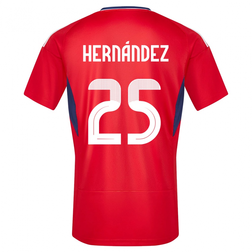 Kinderen Costa Rica Anthony Hernandez #25 Rood Thuisshirt Thuistenue 24-26 T-Shirt