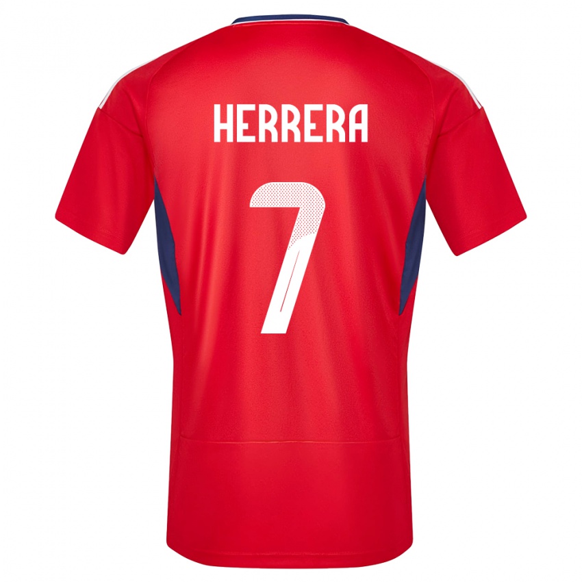 Kinderen Costa Rica Melissa Herrera #7 Rood Thuisshirt Thuistenue 24-26 T-Shirt