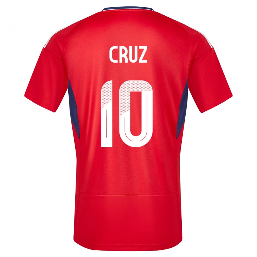 Kinderen Costa Rica Shirley Cruz #10 Rood Thuisshirt Thuistenue 24-26 T-Shirt