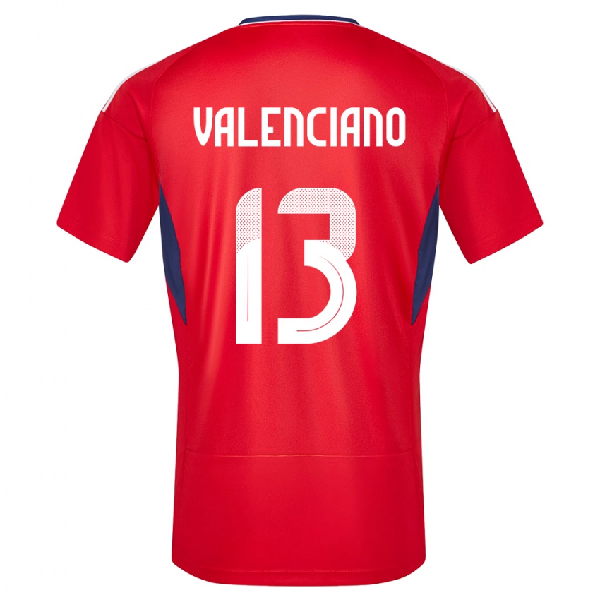 Kinderen Costa Rica Emilie Valenciano #13 Rood Thuisshirt Thuistenue 24-26 T-Shirt