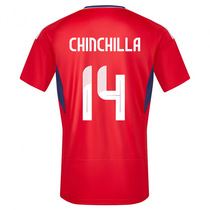 Kinderen Costa Rica Priscila Chinchilla #14 Rood Thuisshirt Thuistenue 24-26 T-Shirt