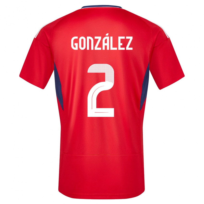 Kinderen Costa Rica Julian Gonzalez #2 Rood Thuisshirt Thuistenue 24-26 T-Shirt