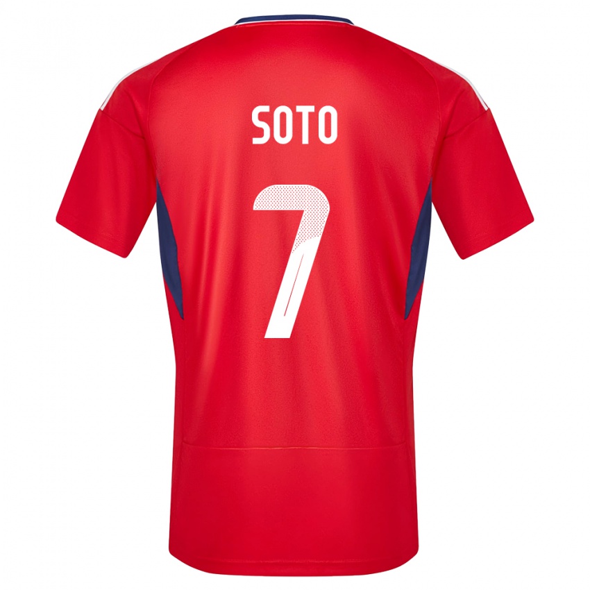 Kinderen Costa Rica Andrey Soto #7 Rood Thuisshirt Thuistenue 24-26 T-Shirt