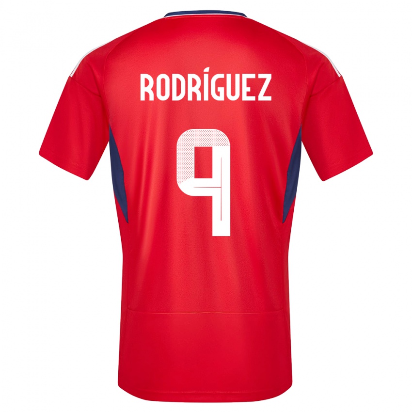 Kinderen Costa Rica Doryan Rodriguez #9 Rood Thuisshirt Thuistenue 24-26 T-Shirt