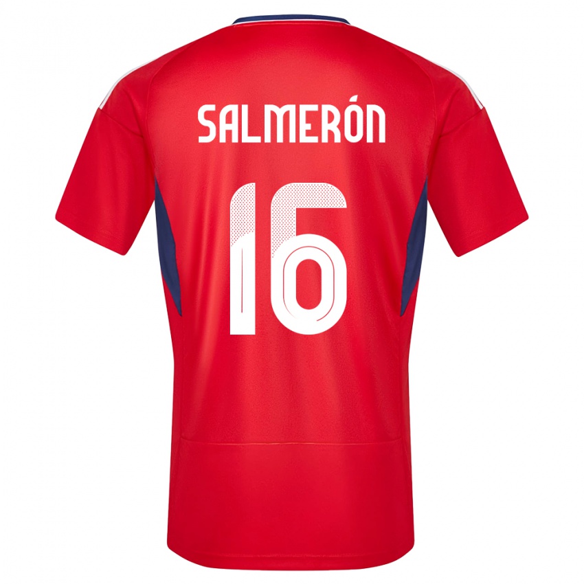 Kinderen Costa Rica Andrey Salmeron #16 Rood Thuisshirt Thuistenue 24-26 T-Shirt