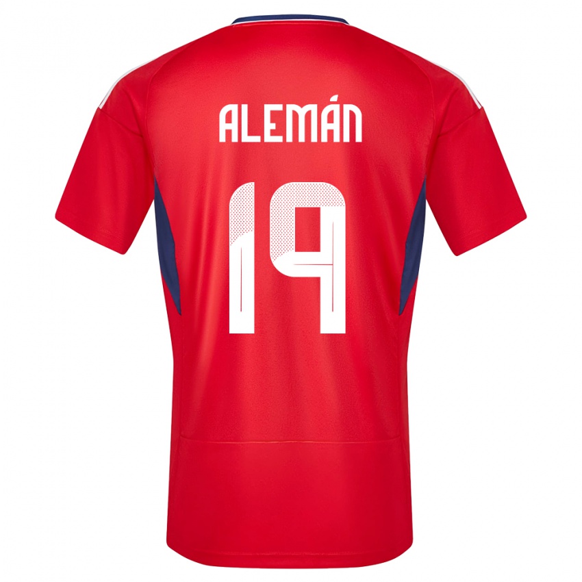 Kinderen Costa Rica Fabricio Aleman #19 Rood Thuisshirt Thuistenue 24-26 T-Shirt