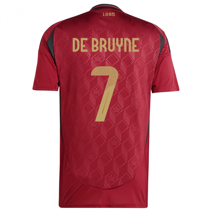 Kinderen België Kevin De Bruyne #7 Bourgondië Thuisshirt Thuistenue 24-26 T-Shirt