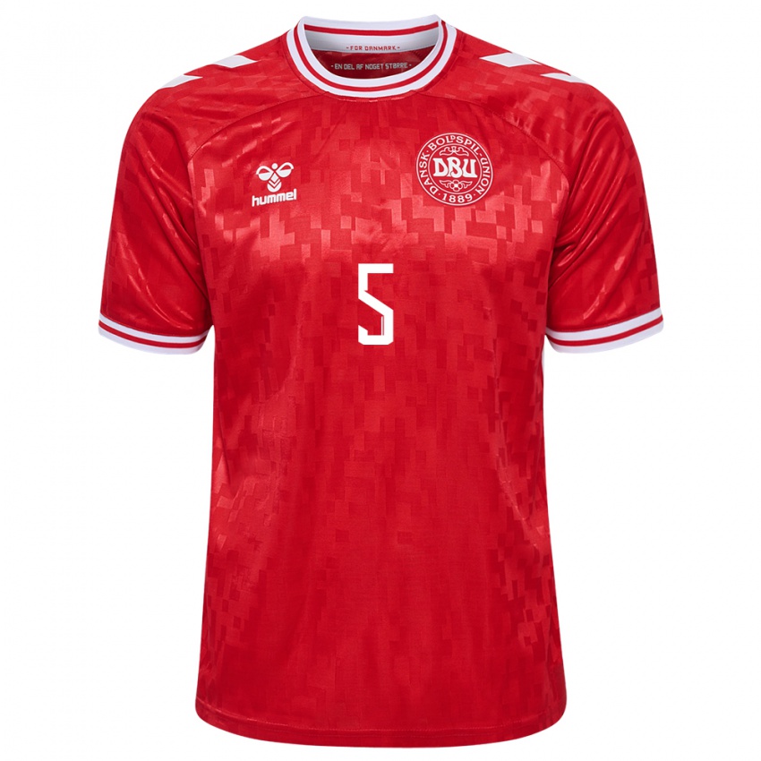 Kinderen Denemarken Simone Boye Sorensen #5 Rood Thuisshirt Thuistenue 24-26 T-Shirt