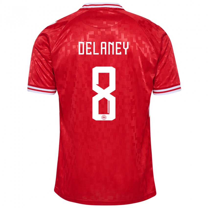 Kinderen Denemarken Thomas Delaney #8 Rood Thuisshirt Thuistenue 24-26 T-Shirt