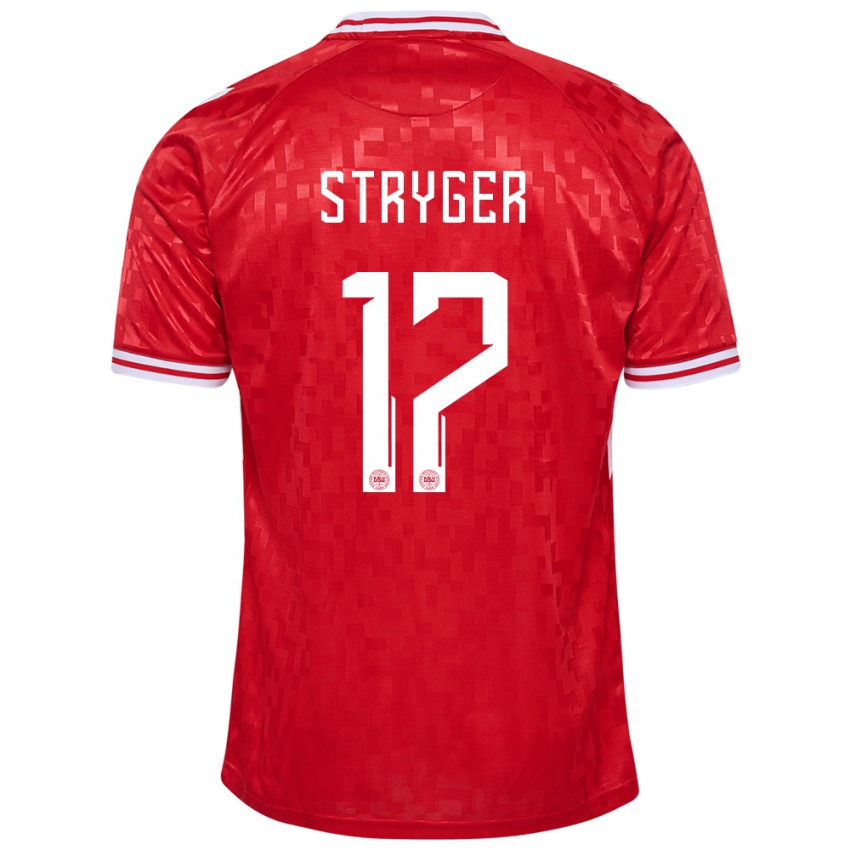 Kinderen Denemarken Jens Stryger Larsen #17 Rood Thuisshirt Thuistenue 24-26 T-Shirt