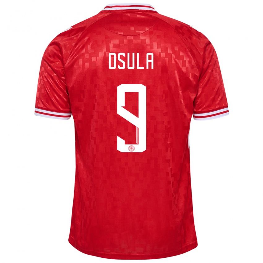 Kinderen Denemarken William Osula #9 Rood Thuisshirt Thuistenue 24-26 T-Shirt