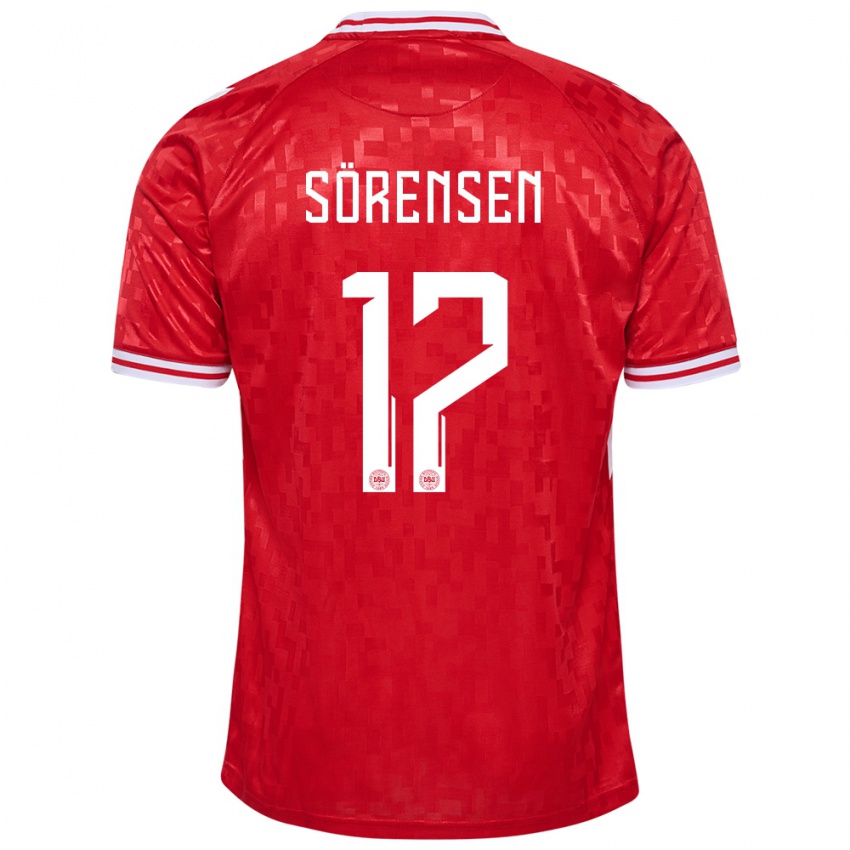 Kinderen Denemarken Oliver Sörensen #17 Rood Thuisshirt Thuistenue 24-26 T-Shirt