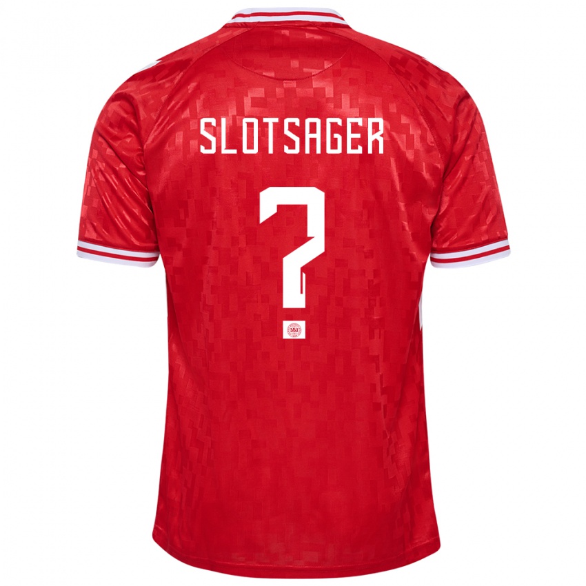 Kinderen Denemarken Tobias Slotsager #0 Rood Thuisshirt Thuistenue 24-26 T-Shirt