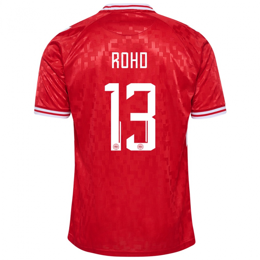 Kinderen Denemarken Emil Rohd #13 Rood Thuisshirt Thuistenue 24-26 T-Shirt