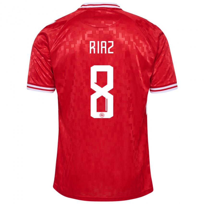 Kinderen Denemarken Danial Riaz #8 Rood Thuisshirt Thuistenue 24-26 T-Shirt