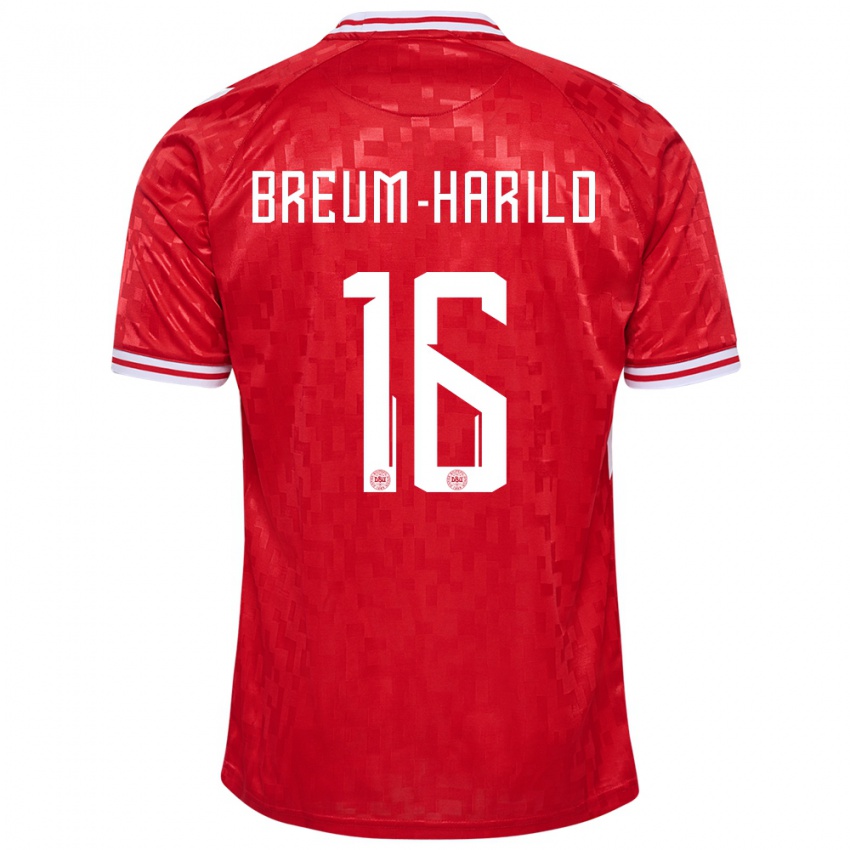 Kinderen Denemarken Tobias Breum-Harild #16 Rood Thuisshirt Thuistenue 24-26 T-Shirt