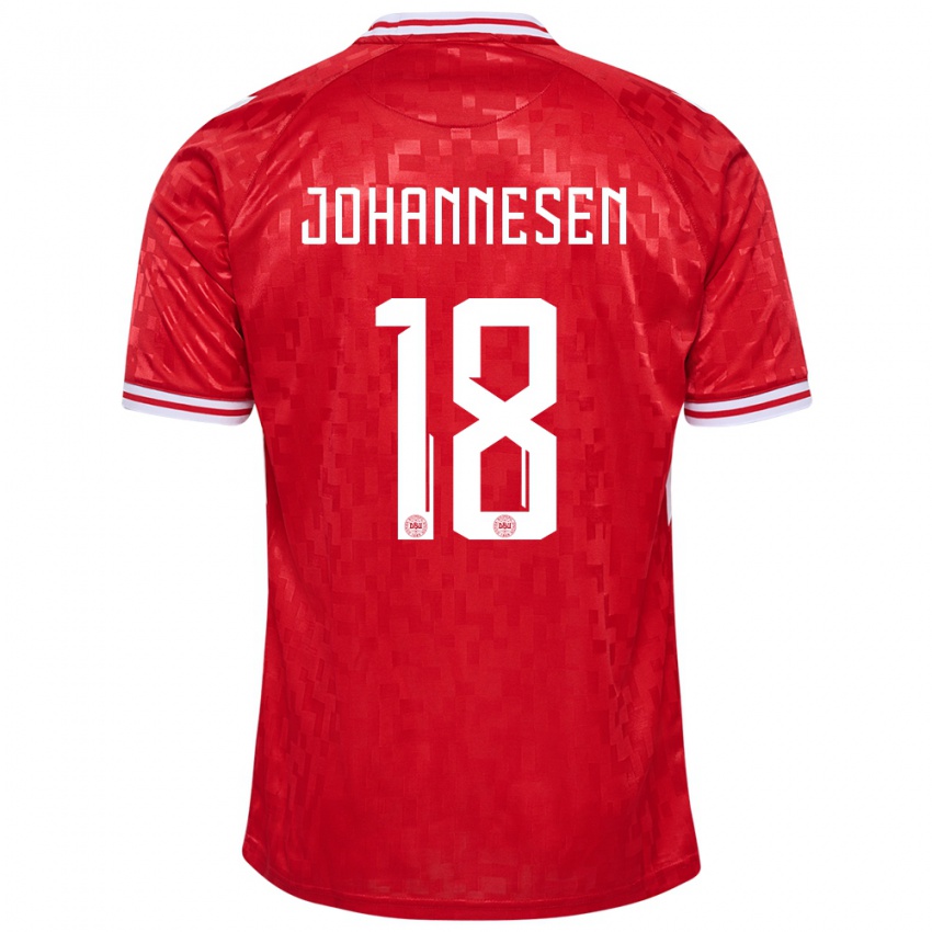 Kinderen Denemarken Sofus Johannesen #18 Rood Thuisshirt Thuistenue 24-26 T-Shirt