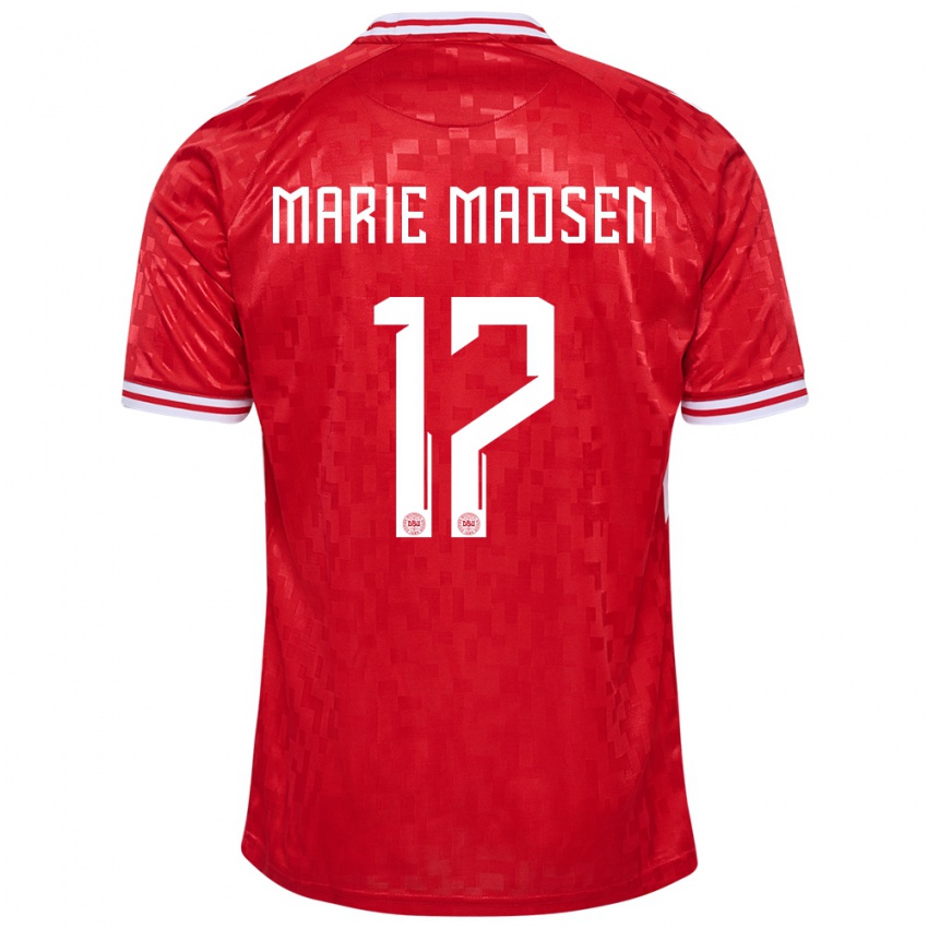 Kinderen Denemarken Rikke Marie Madsen #17 Rood Thuisshirt Thuistenue 24-26 T-Shirt