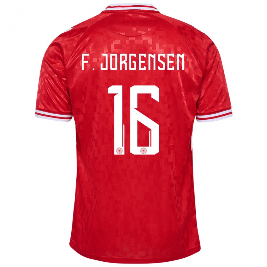 Kinderen Denemarken Filip Jorgensen #16 Rood Thuisshirt Thuistenue 24-26 T-Shirt