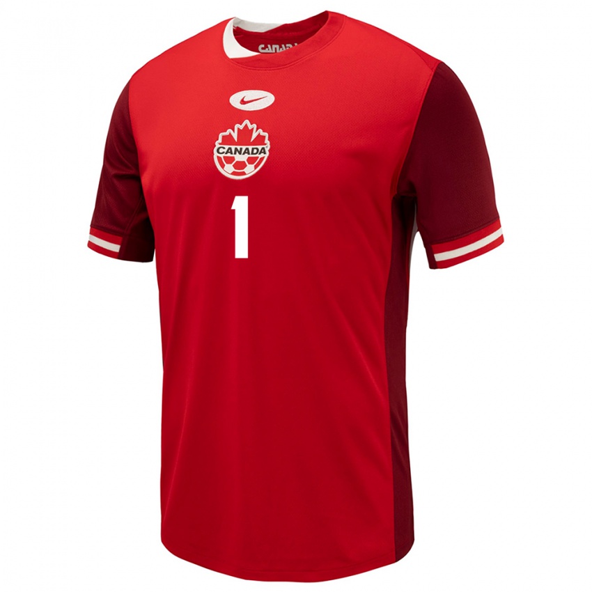 Kinderen Canada Kailen Sheridan #1 Rood Thuisshirt Thuistenue 24-26 T-Shirt