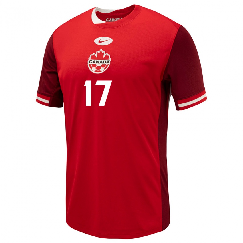 Kinderen Canada Tajon Buchanan #17 Rood Thuisshirt Thuistenue 24-26 T-Shirt