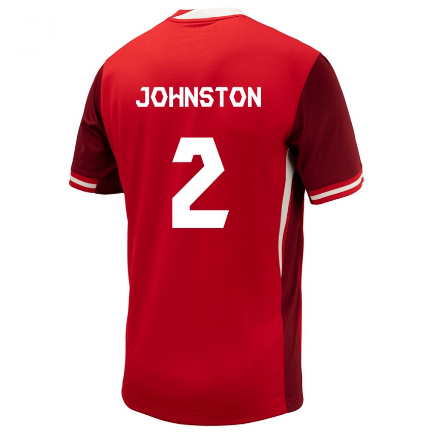 Kinderen Canada Alistair Johnston #2 Rood Thuisshirt Thuistenue 24-26 T-Shirt