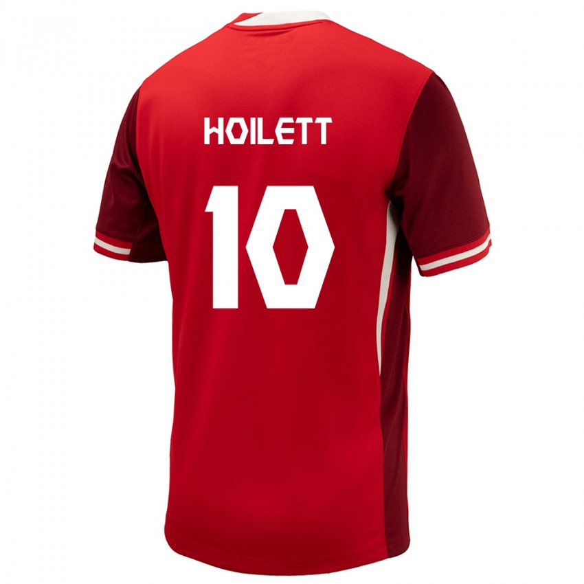 Kinderen Canada David Junior Hoilett #10 Rood Thuisshirt Thuistenue 24-26 T-Shirt