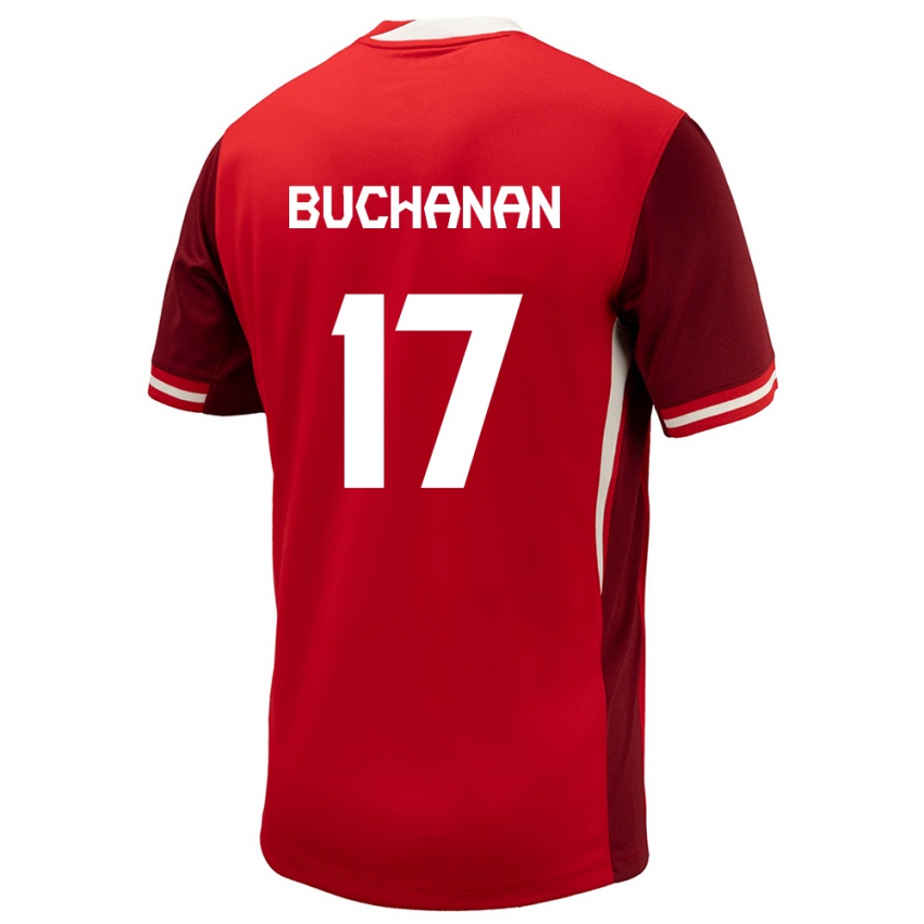 Kinderen Canada Tajon Buchanan #17 Rood Thuisshirt Thuistenue 24-26 T-Shirt